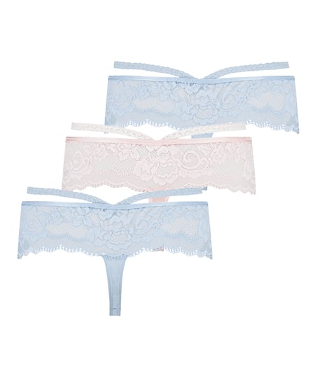 Quinn 3-pack thong boxers, Blue