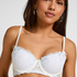 Peonie Padded Underwired Bra, White