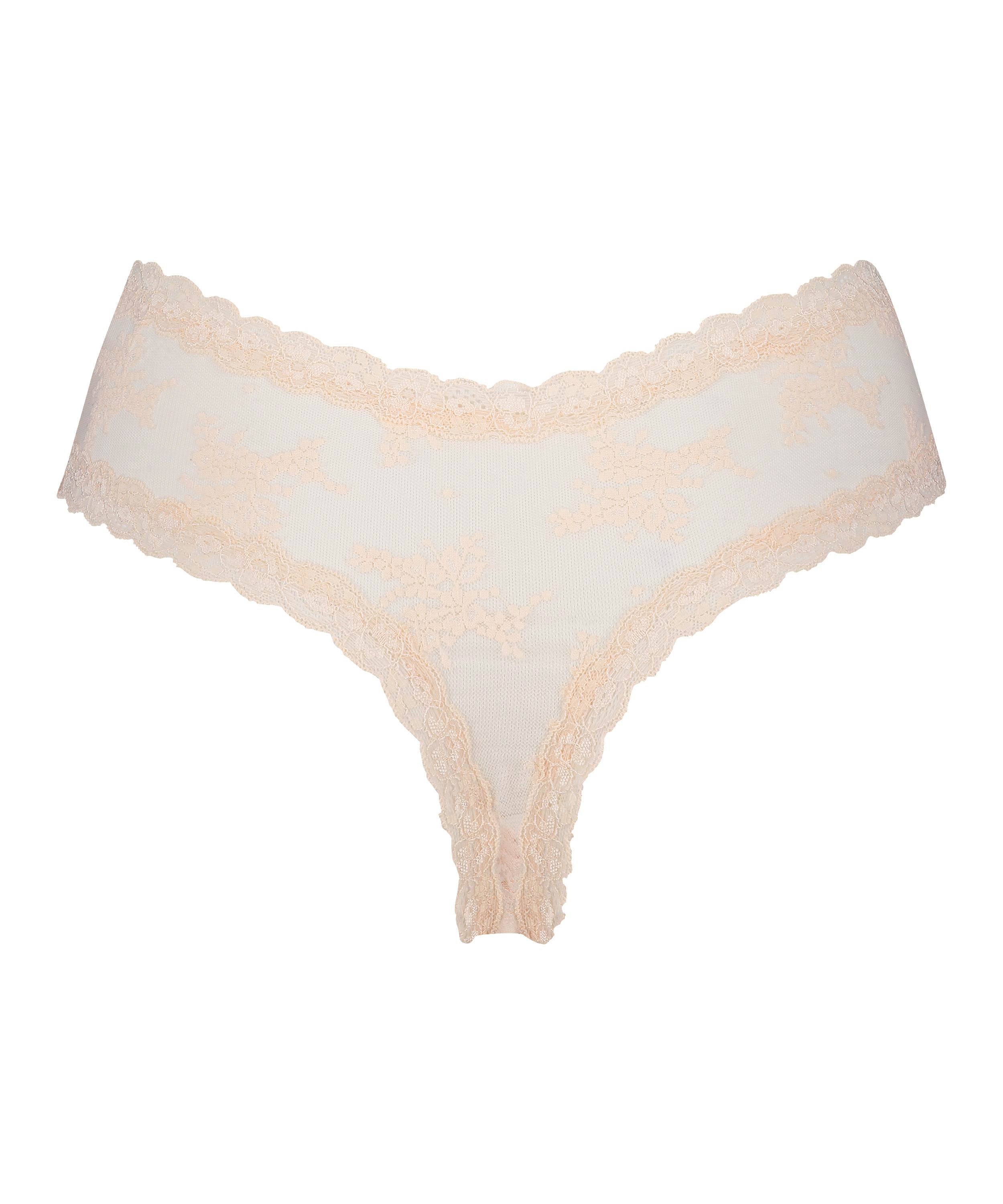 V-shaped Brazilian knickers mesh, Pink, main