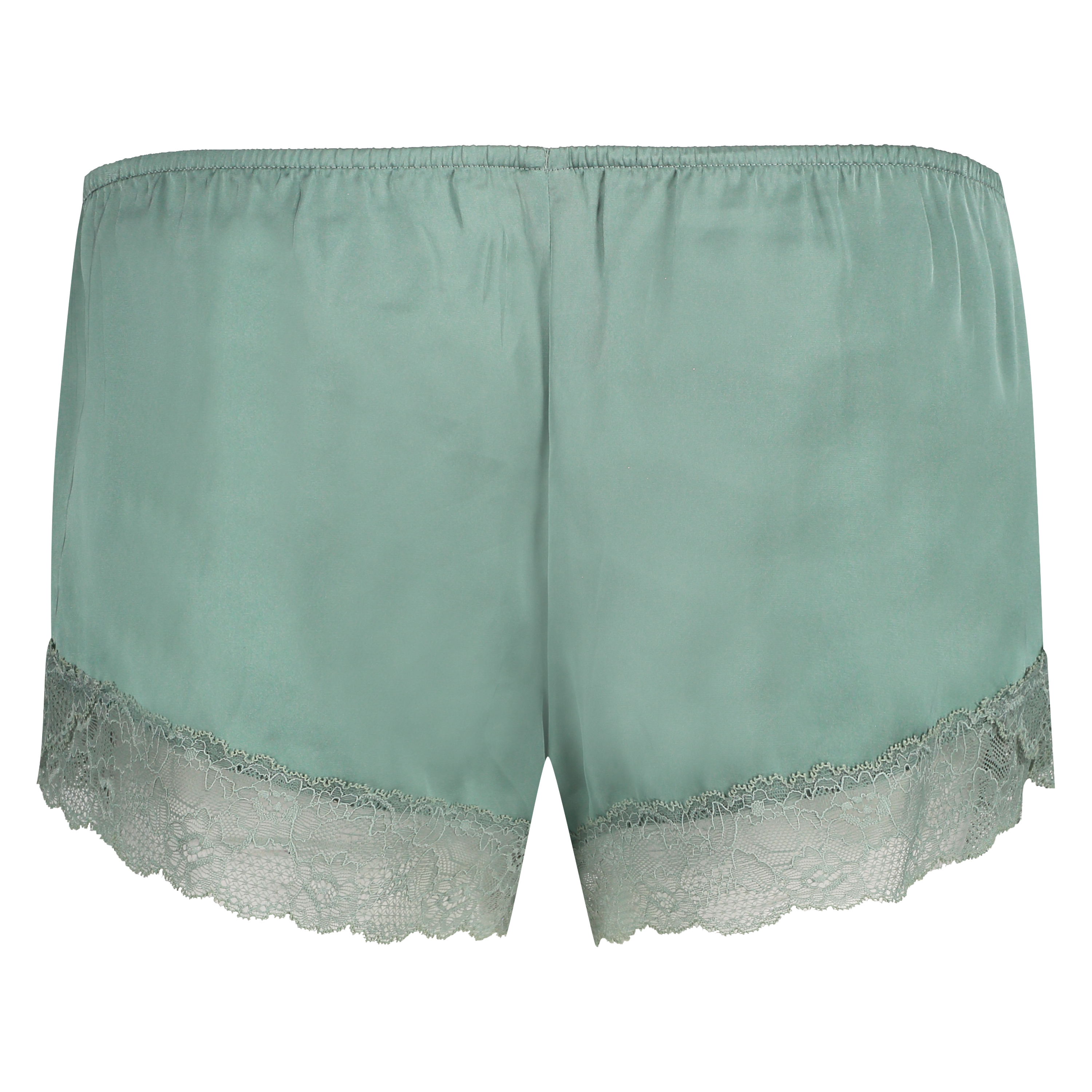 Satin pyjama shorts, Green, main