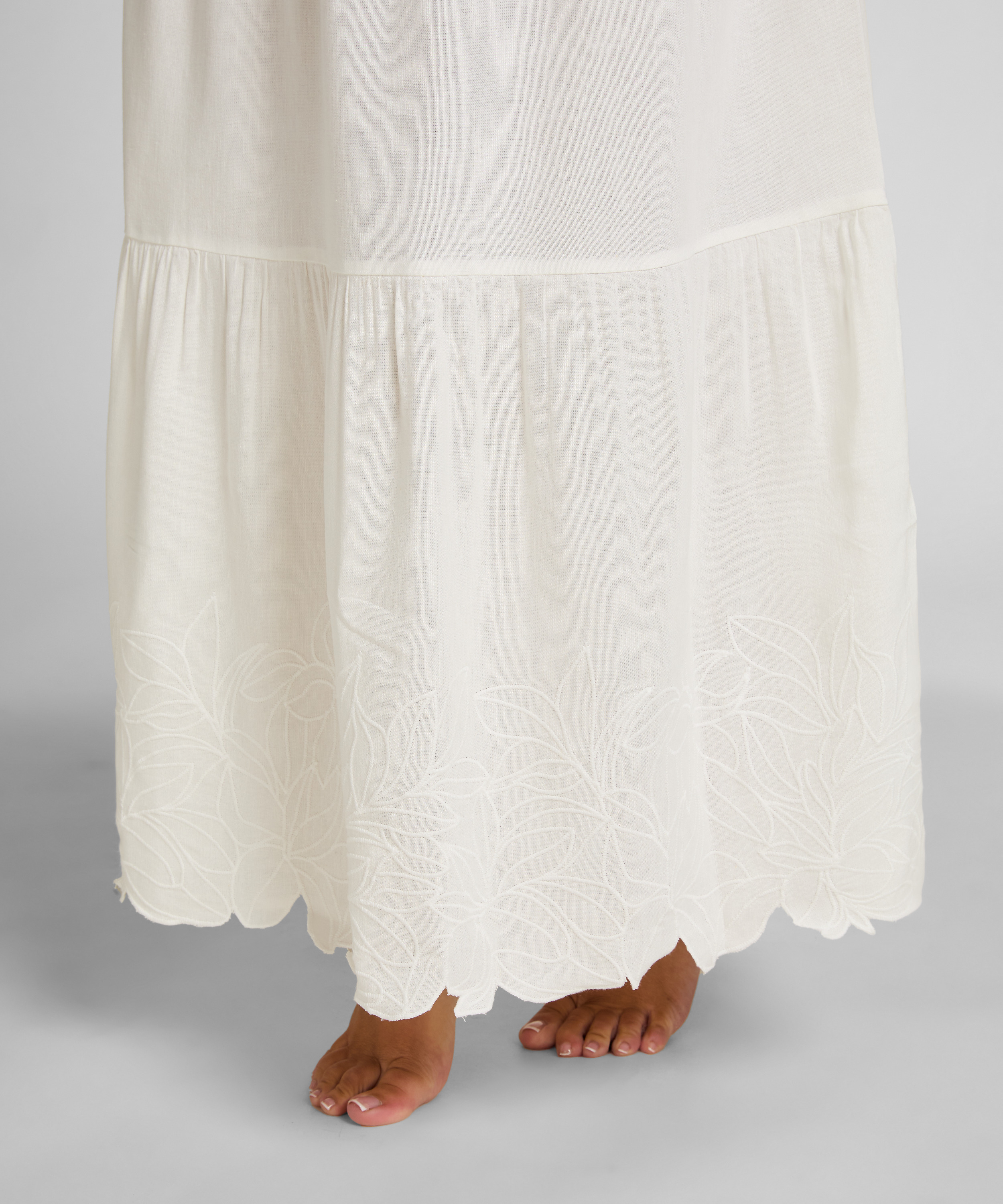 Embroiderd Skirt, White, main