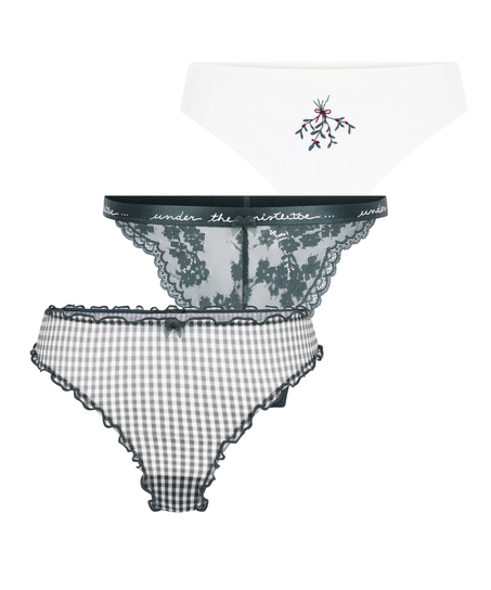 Christmas Thong Giftset, Green
