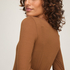 super soft Boatneck shirt with Cashmere, Brown