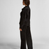 Velvet Pyjama Pants, Black