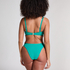 Scallop High-Leg Bikini Bottoms, Green