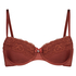 Cherry Padded Underwired Bra, Red