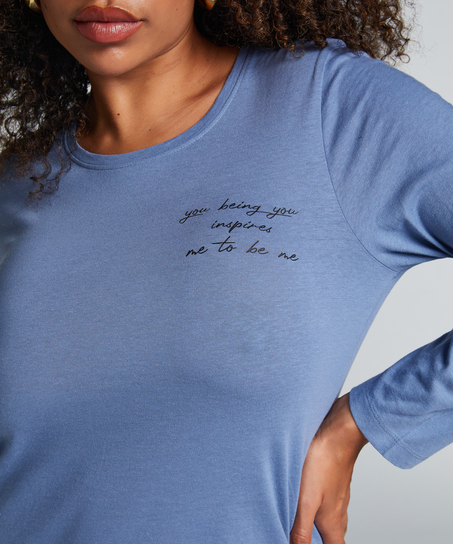 Round Neck Nightshirt, Blue