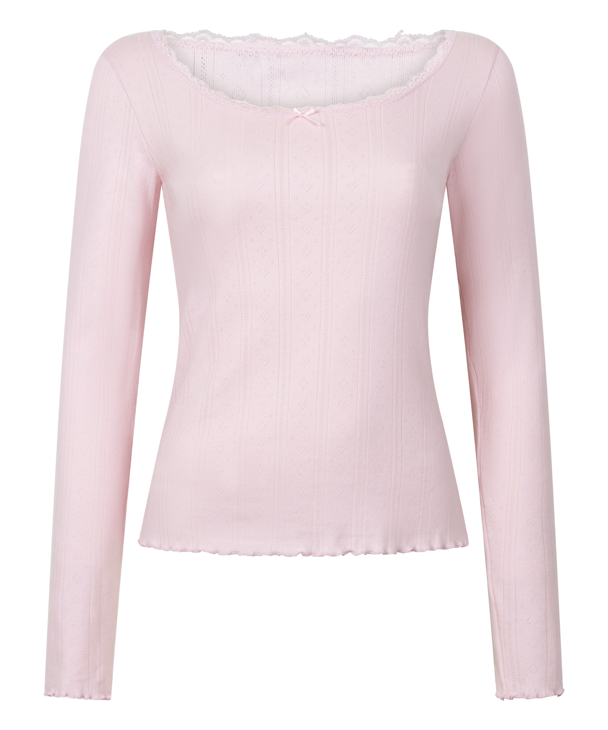 Pyjama top Pointelle, Pink