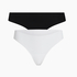 2-Pack Invisible Thong, White