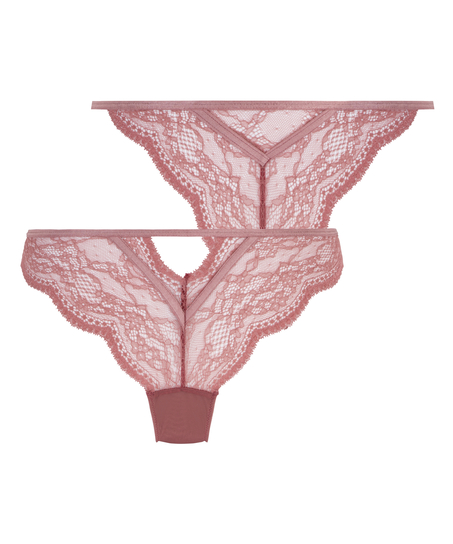 2-pack Isabelle Thongs, Pink