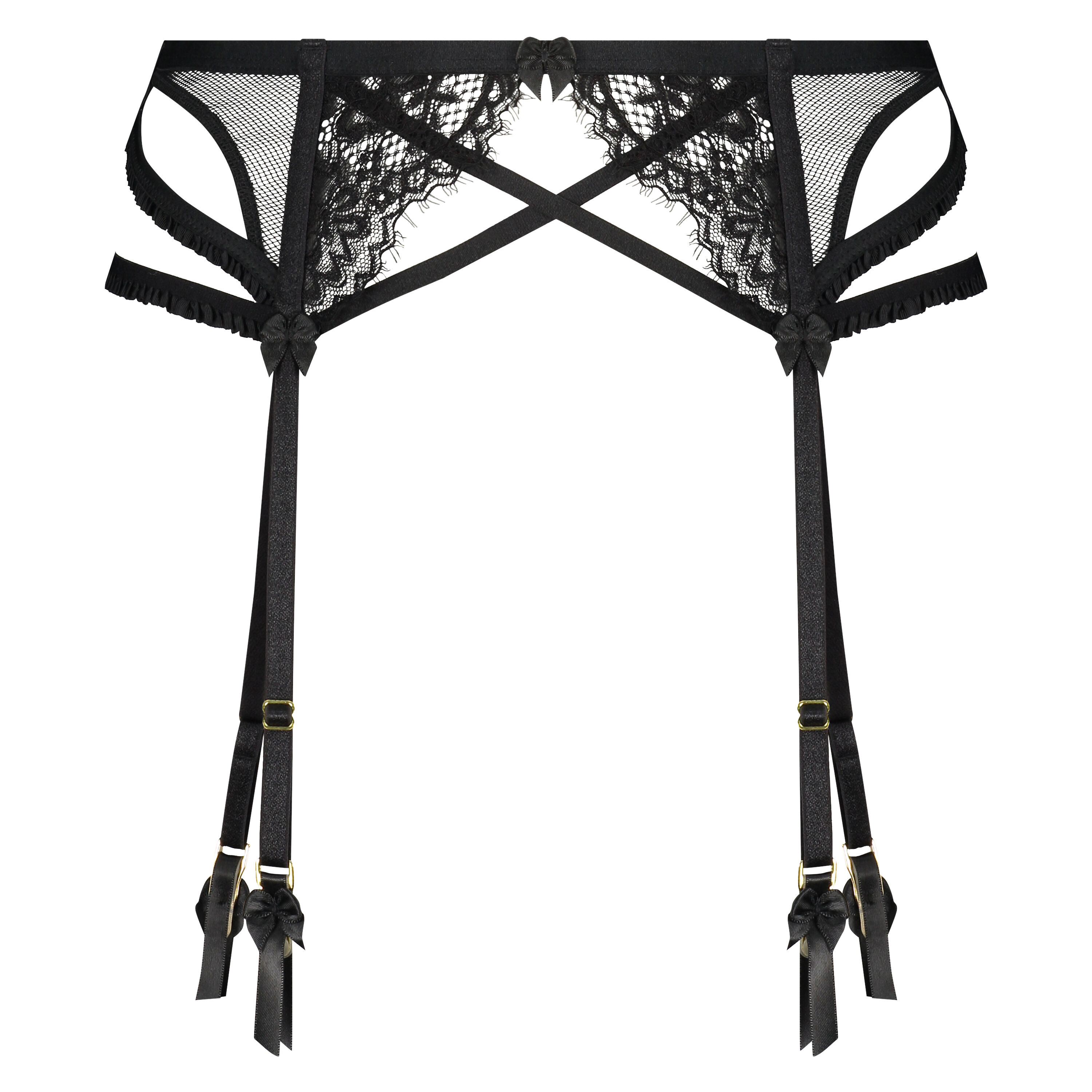 【4042】STROVA RAVE SUSPENDERS JOCK黒 Raven suspenders - Private Collection - Hunkemöller