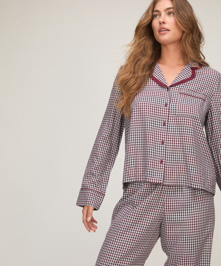 Pyjama Set Poplin Ruffle, Purple
