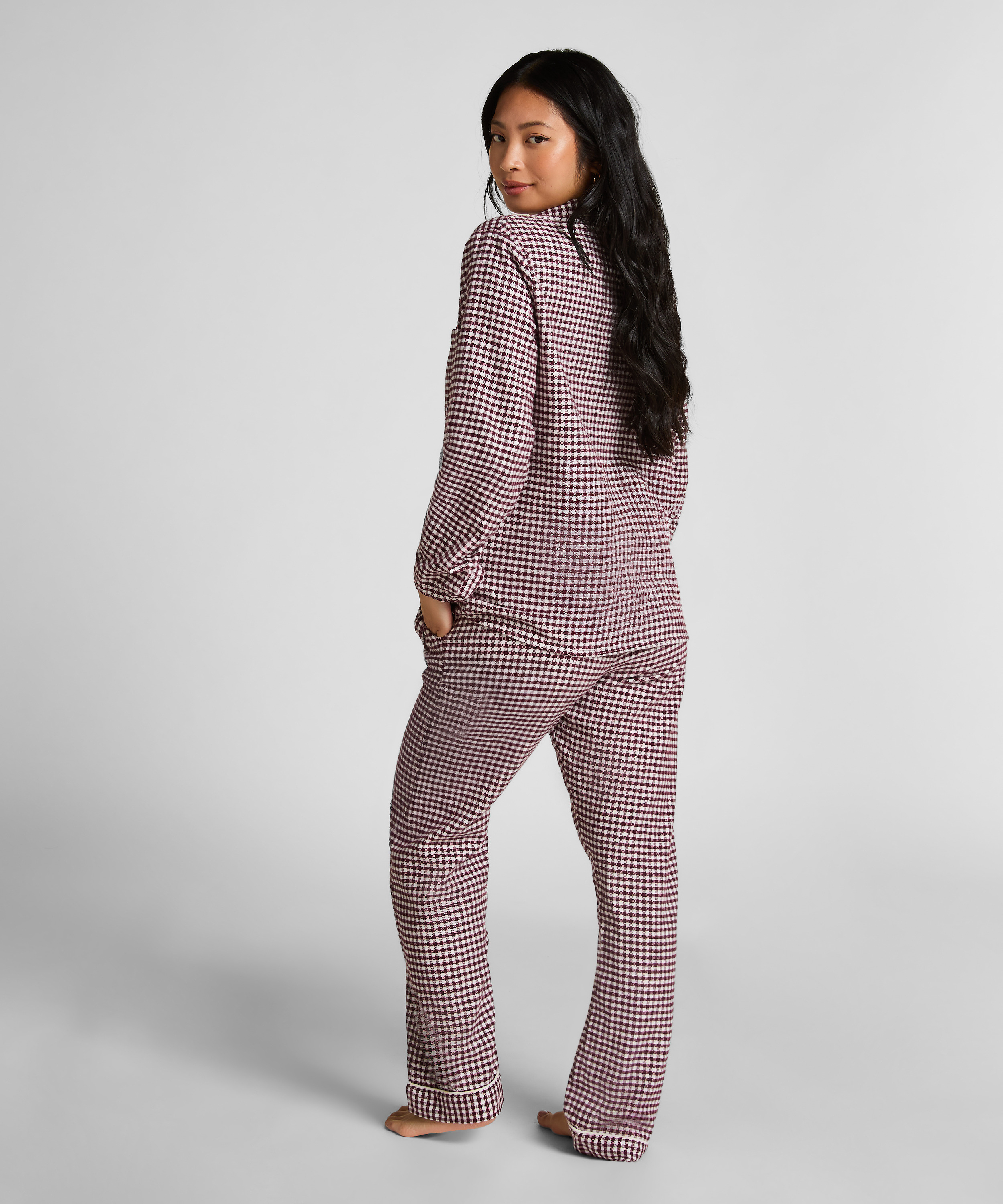 Flannel Pyjama Pants, Purple, main