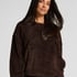 Longsleeved Top Fluffy Fleece, Brown