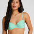 Luxe Padded Underwired Bikini Top, Green