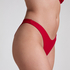 Luna High-Leg Bikini Bottoms, Red
