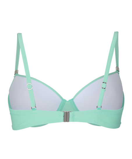 Luxe Padded Underwired Bikini Top, Green