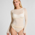 super soft Boatneck Shirt with Cashmere, White