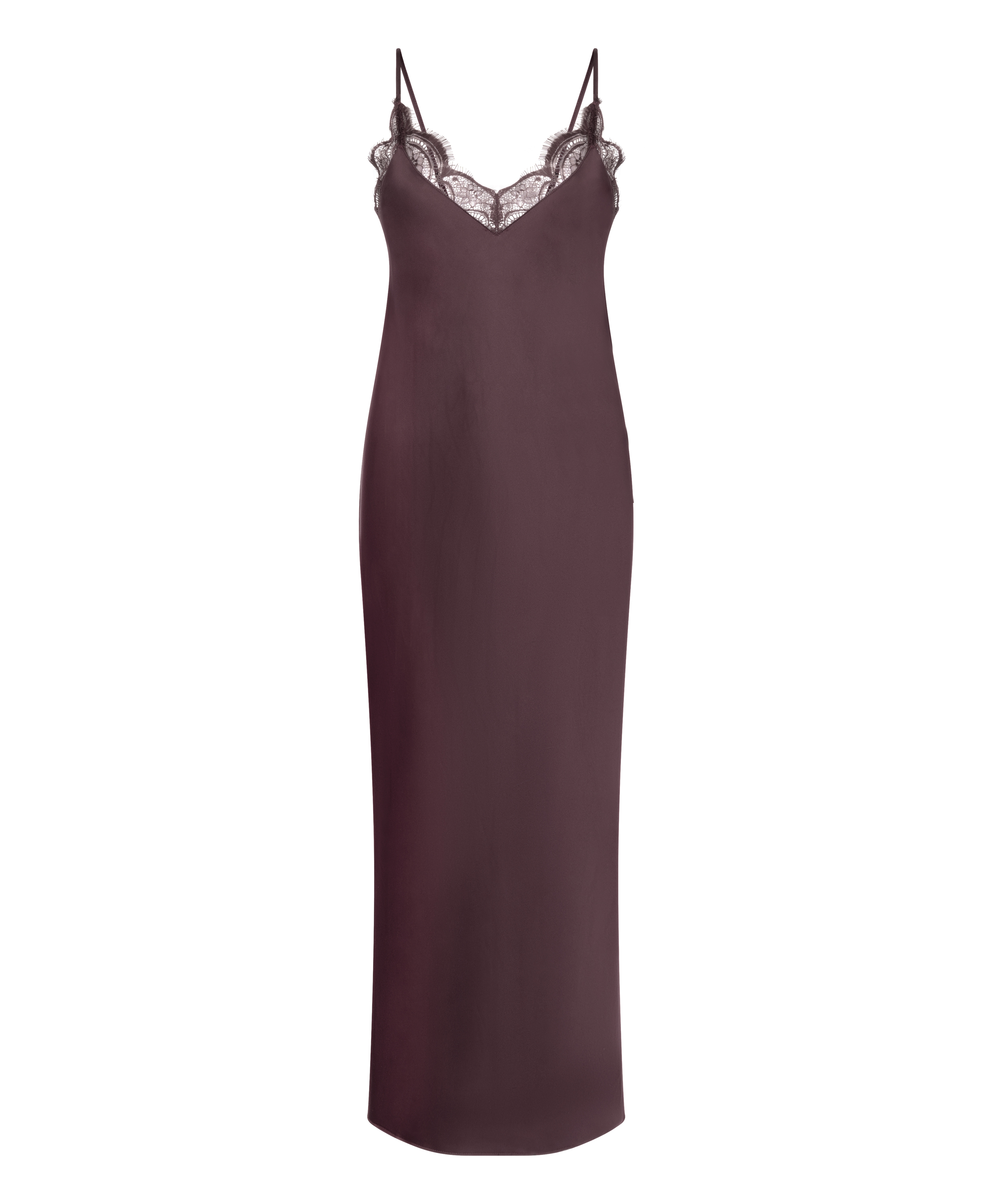 Slipdress Long Satin, Purple, main