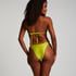 Luxe High-Leg Bikini Bottoms, Green