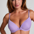 Plunge Padded Underwired Bra, Purple