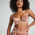 Nisha Non-Padded Underwired Longline Bra, Beige