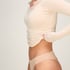 super soft Lace V-Neck Shirt with Cashmere, White