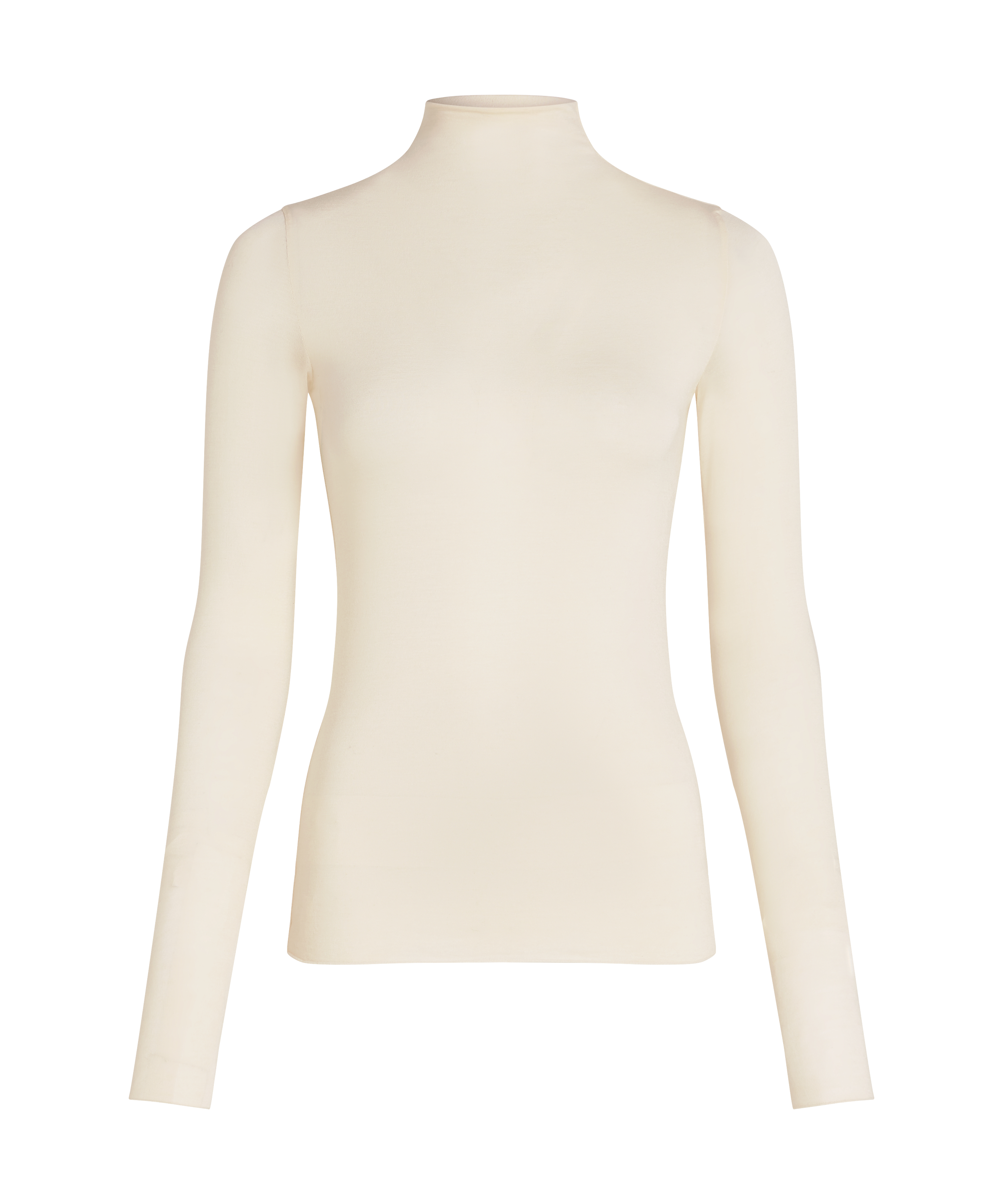 super soft Turtleneck shirt with Cashmere, White, main