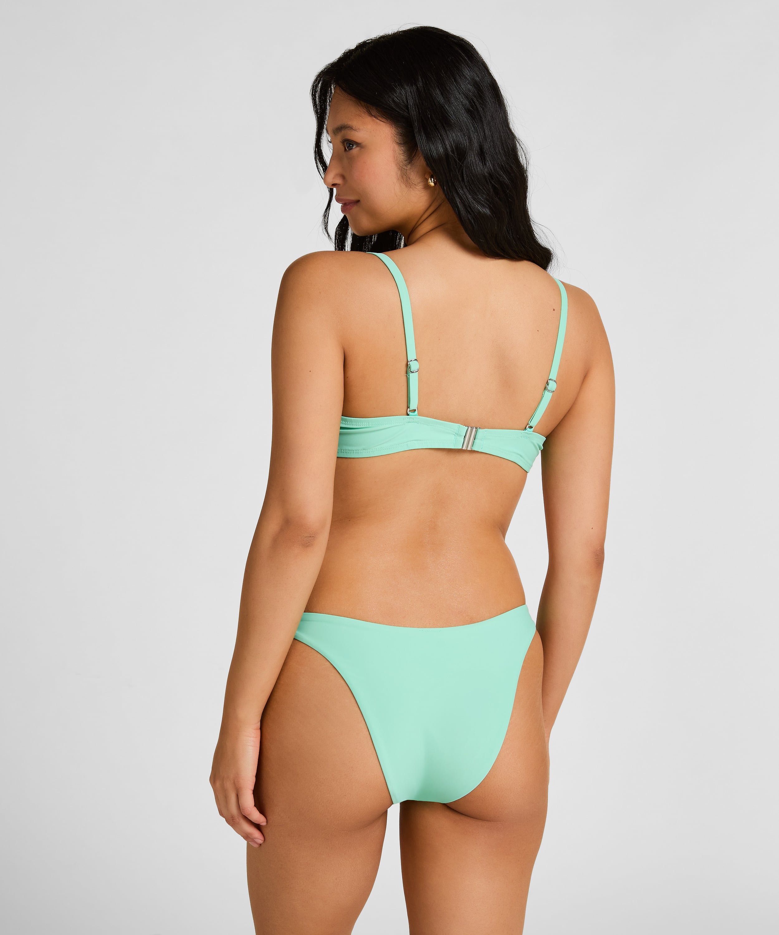 Highleg Bikini Bottom Luxe, Green, main