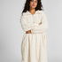 Poncho Cable Fleece, White