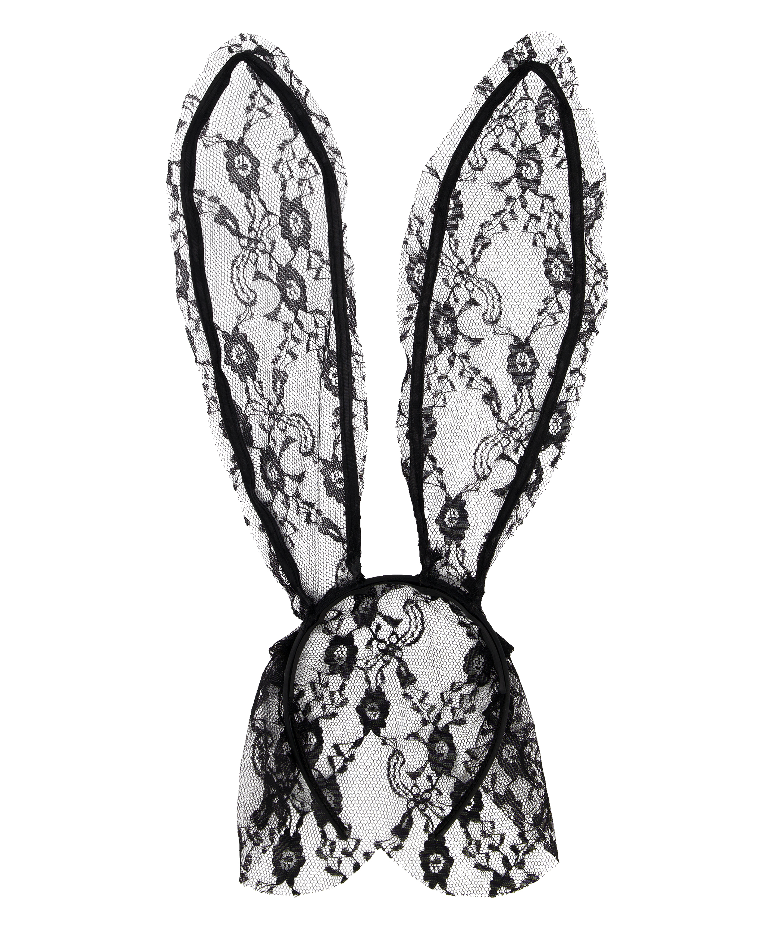 Bunny Lace Headband, Black, main