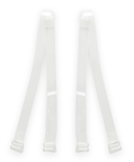 Transparent bra straps, White