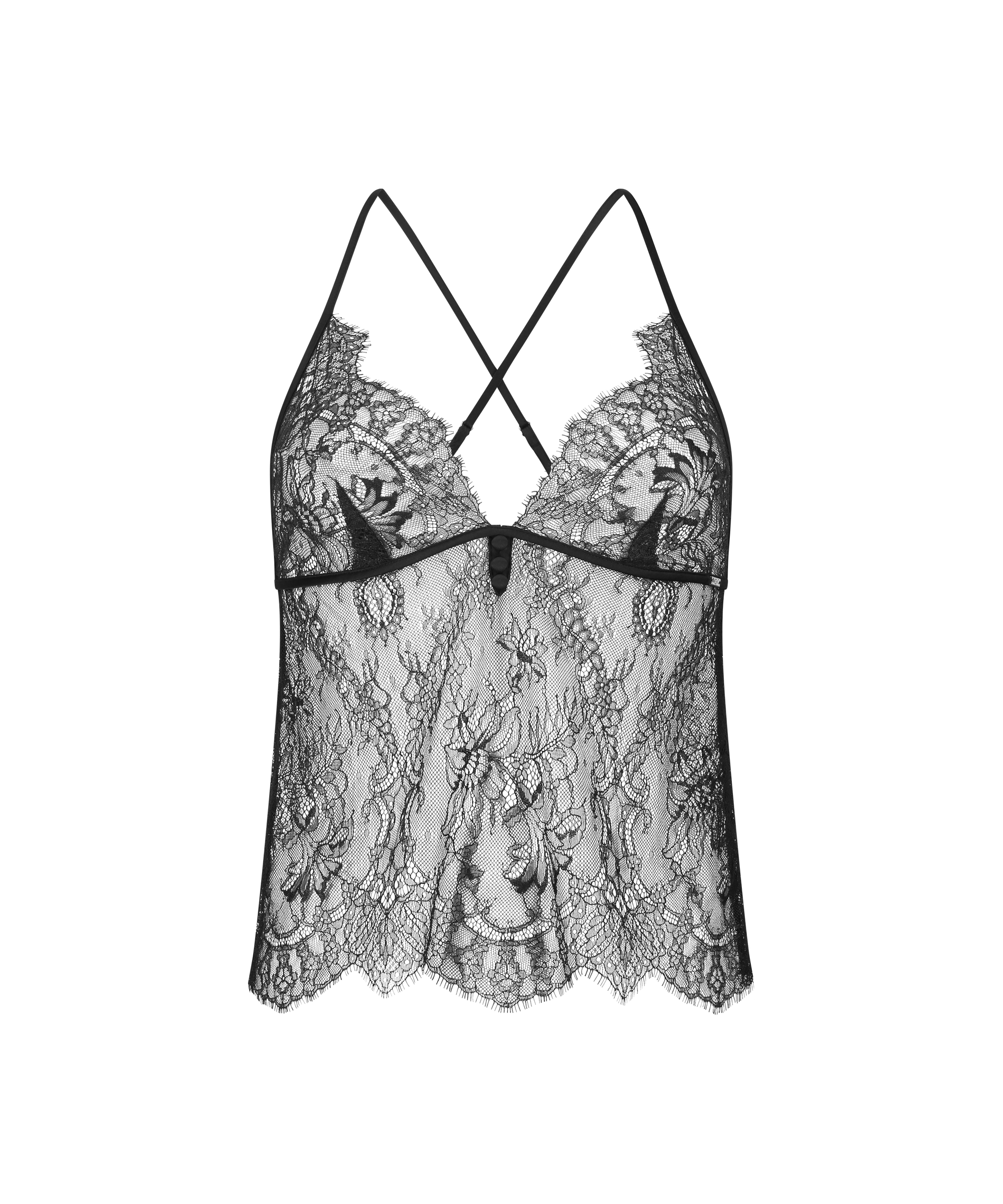 Delphine Lace Cami, Black, main