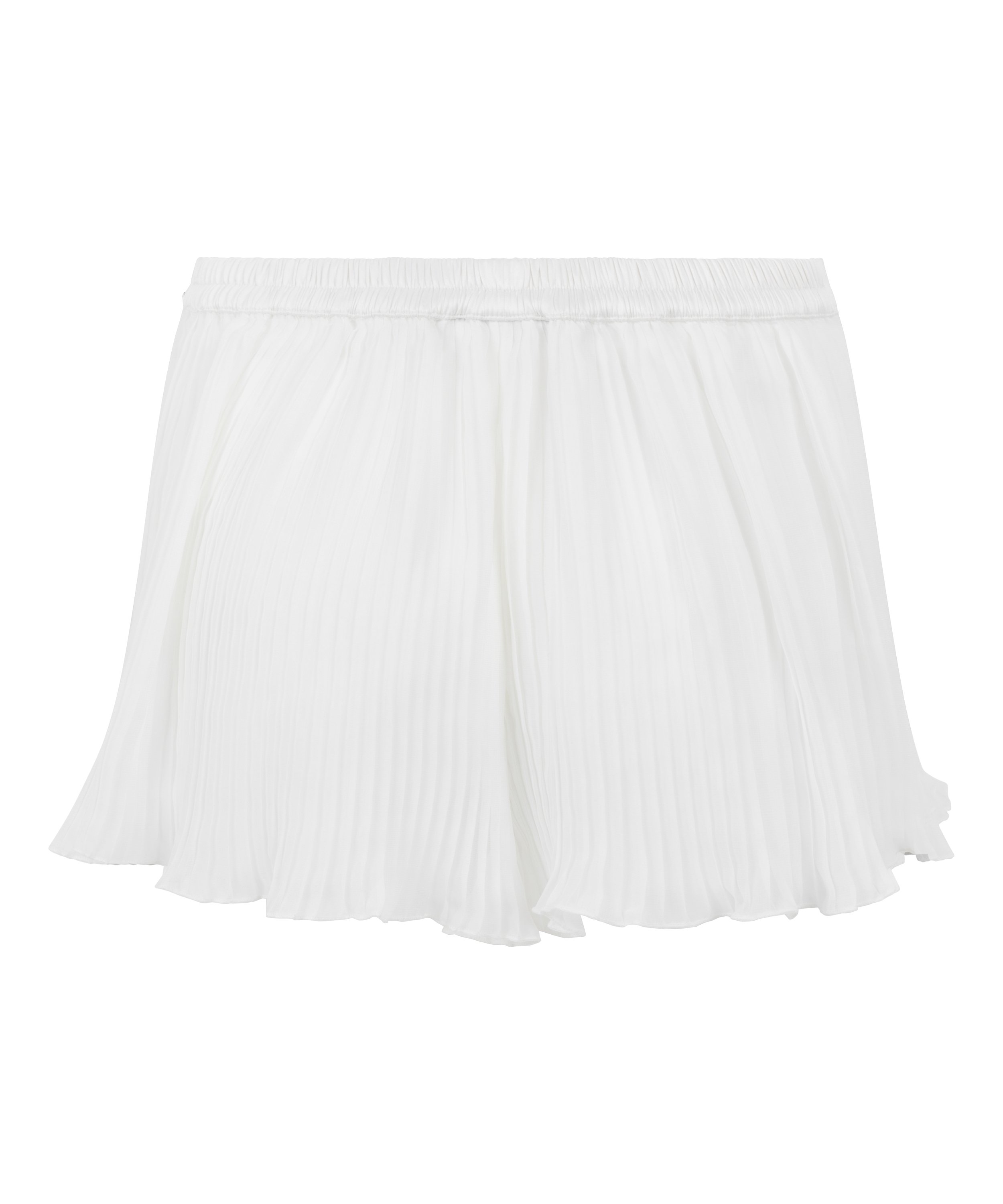 Plisse Lace Shorts, White, main