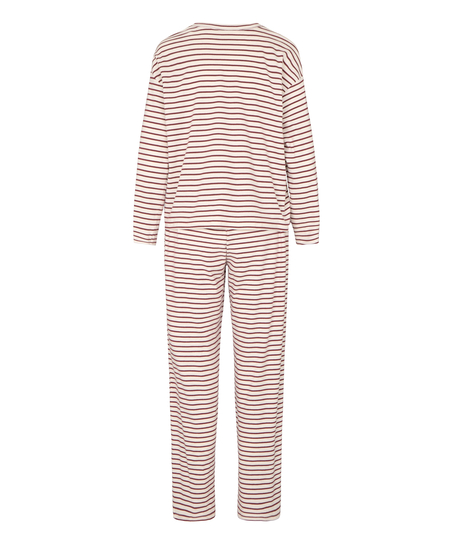Striped Pyjama Long Sleeves, Red