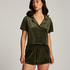 Short Sleeve Velour Jacket, Green