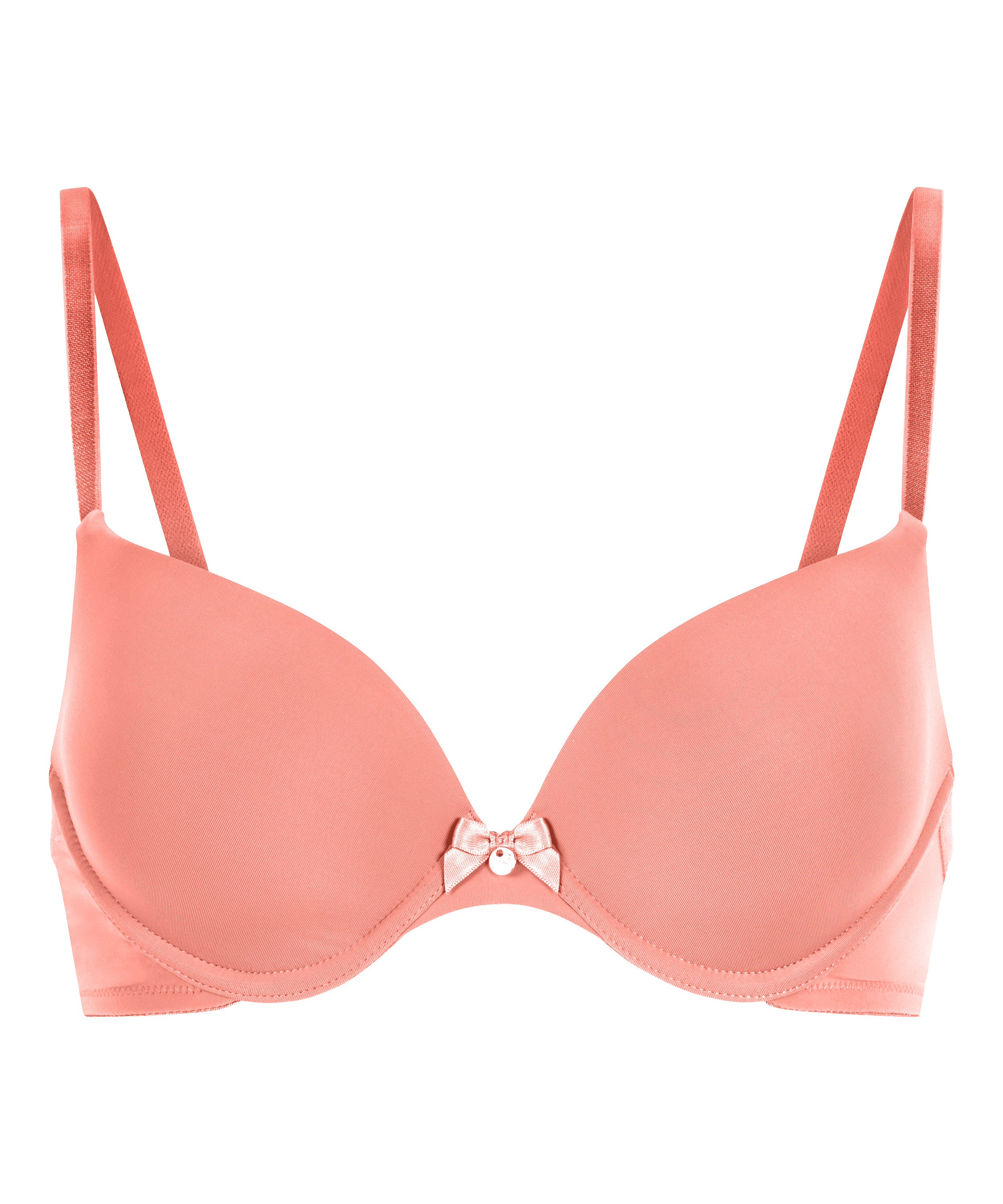 Plunge Padded Underwired Bra, Orange, main