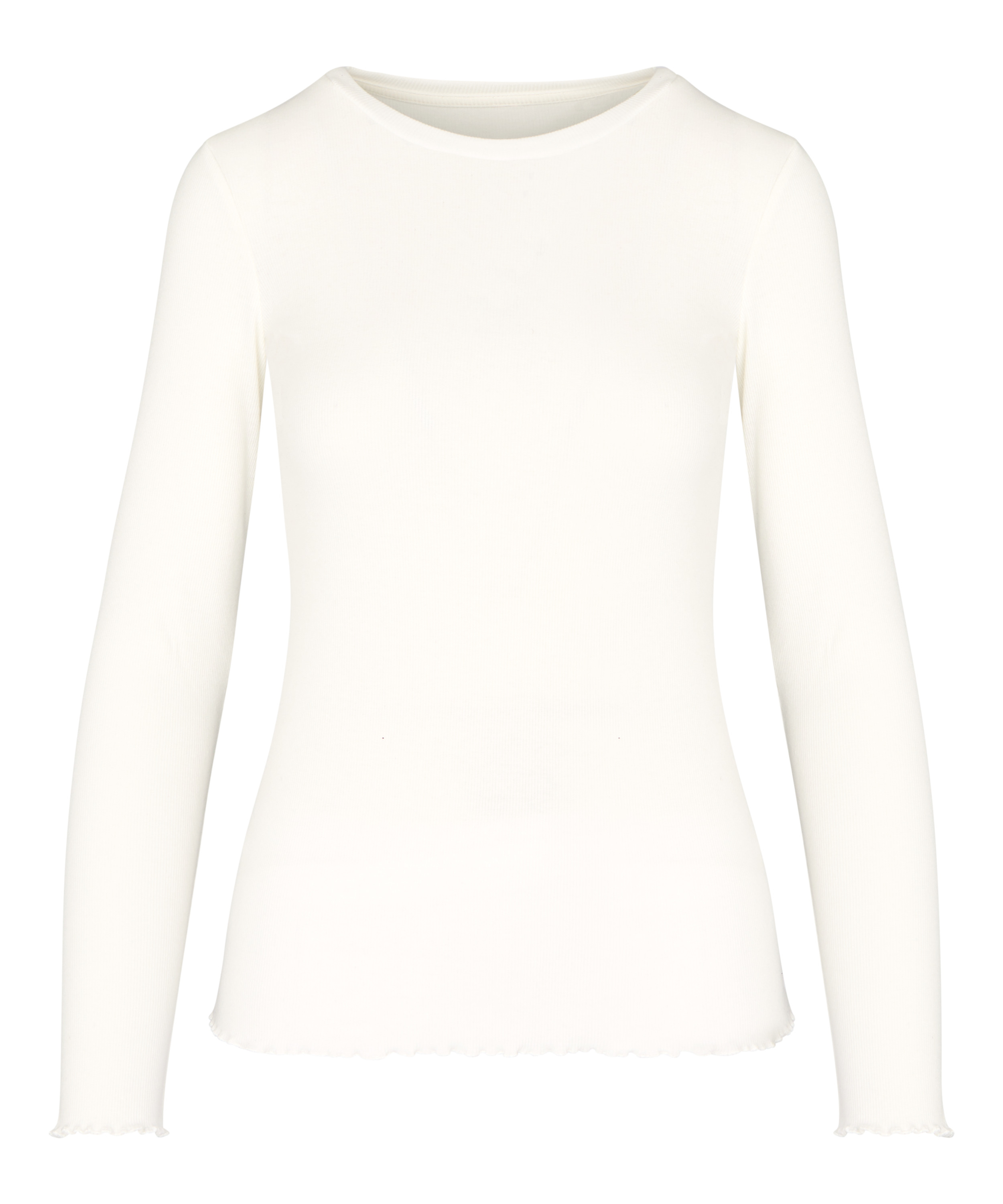 Long-Sleeved Pyjama Top, White, main