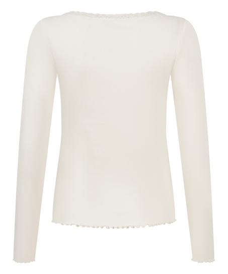 Top Jersey Lace, White