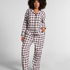 Flannel Pyjama Top, White