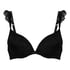 Posie Padded Underwired Push-Up Bra, Black