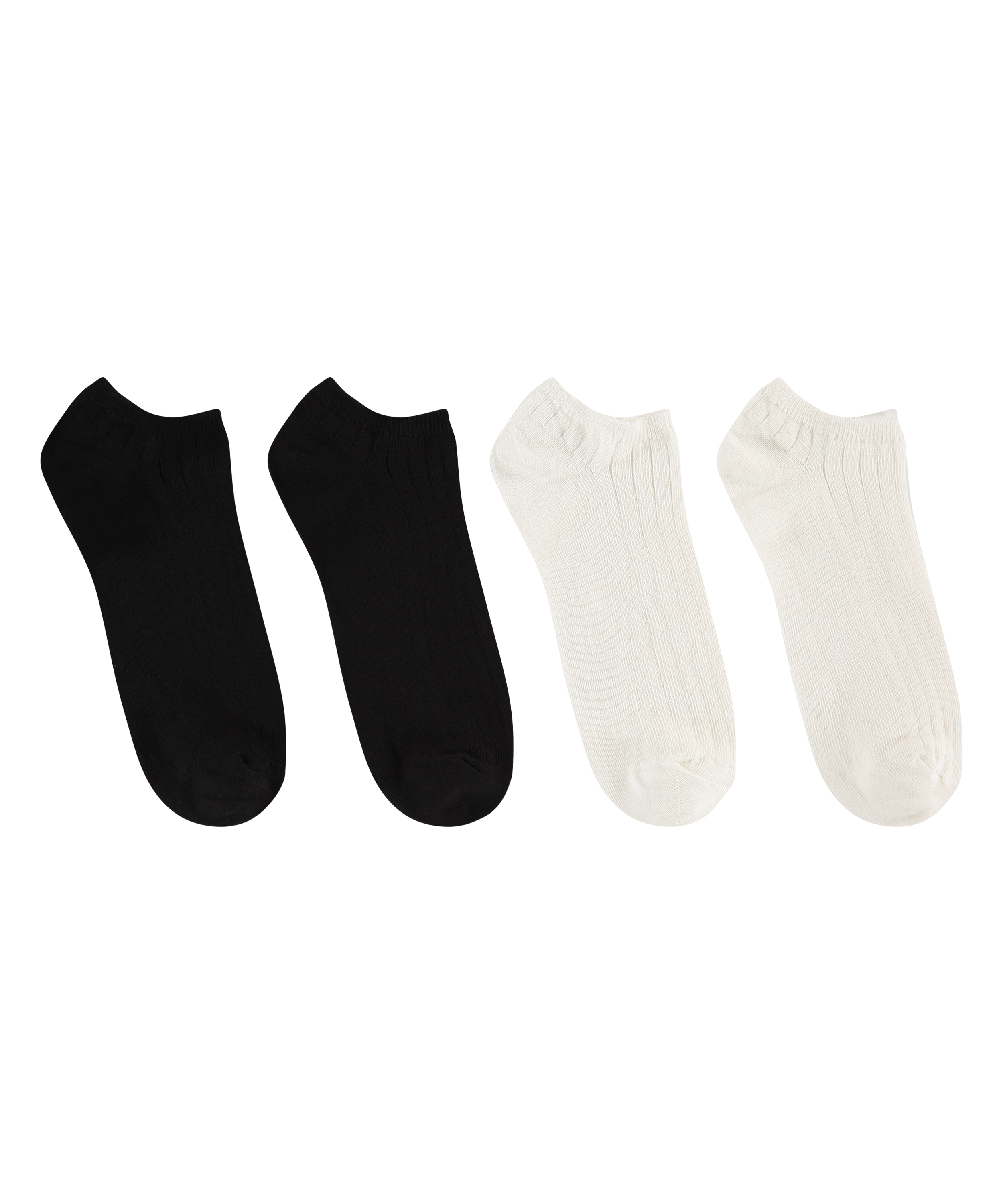 2 pairs of ribbed socks, Black, main