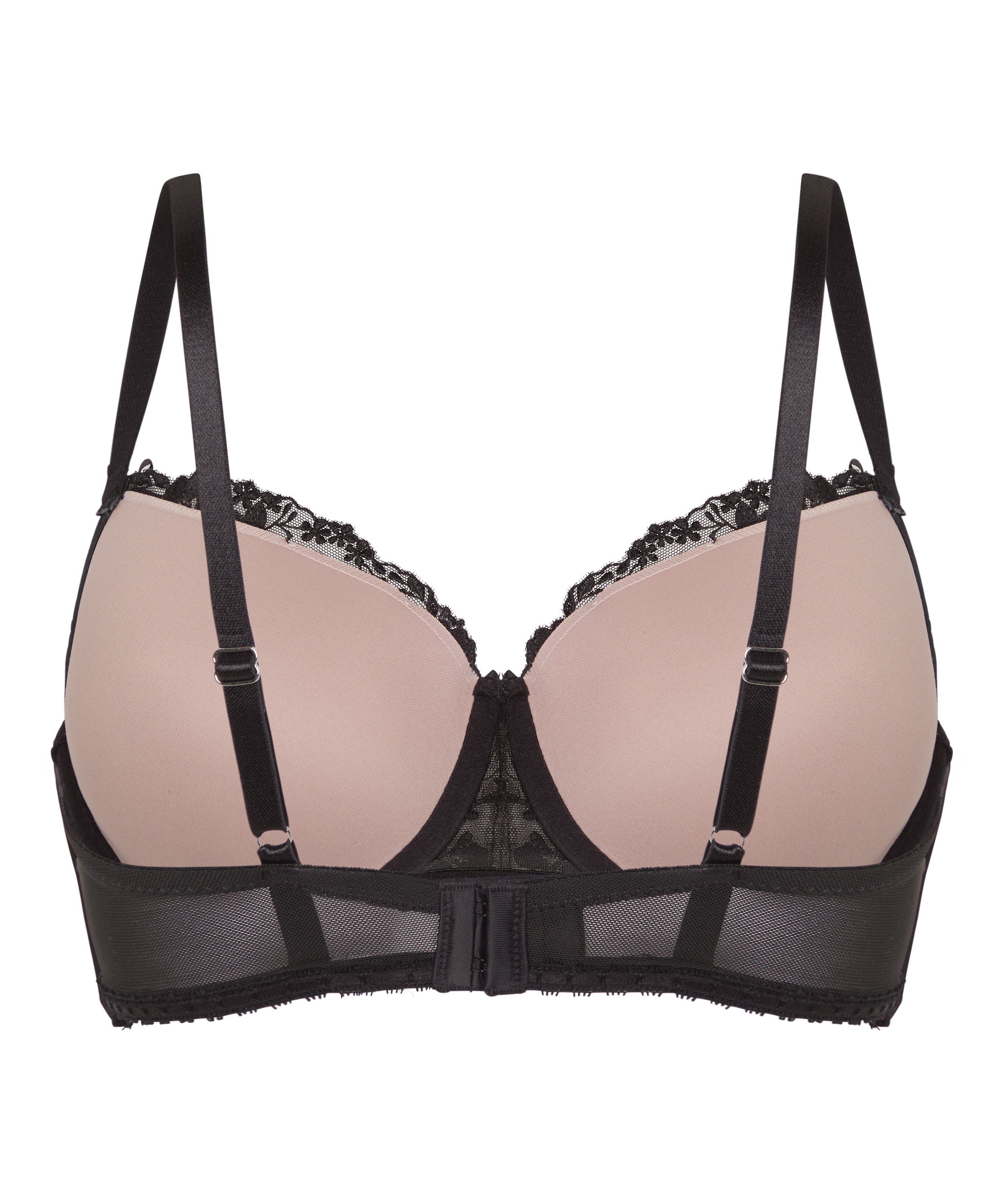 Peonie Padded Underwired Bra, Black, main