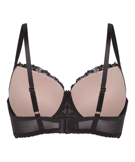 Peonie Padded Underwired Bra, Black