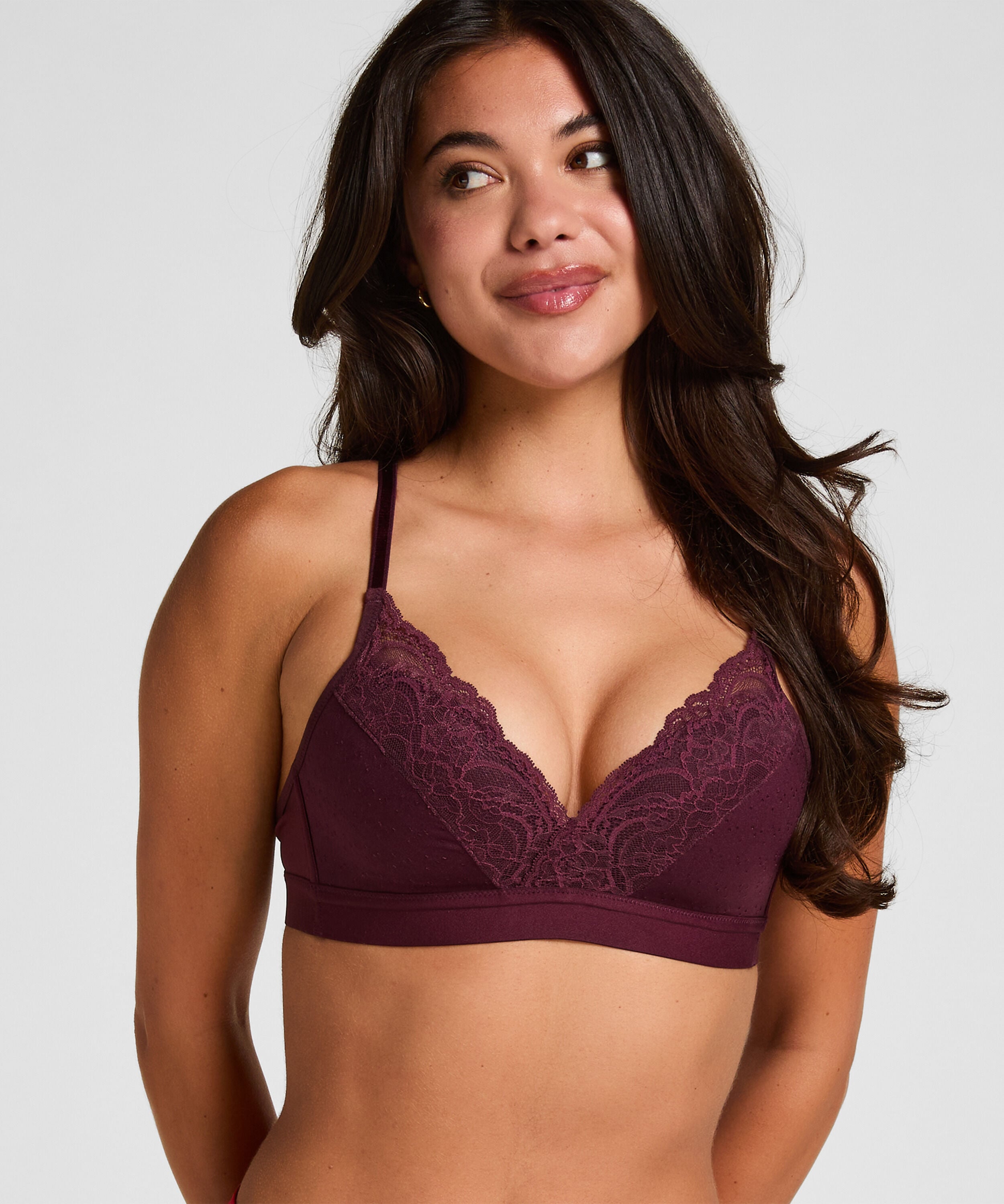 Sophie Padded Non-Underwired Bra, Purple