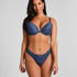 Marine Padded Push-Up Underwired Bra, Blue