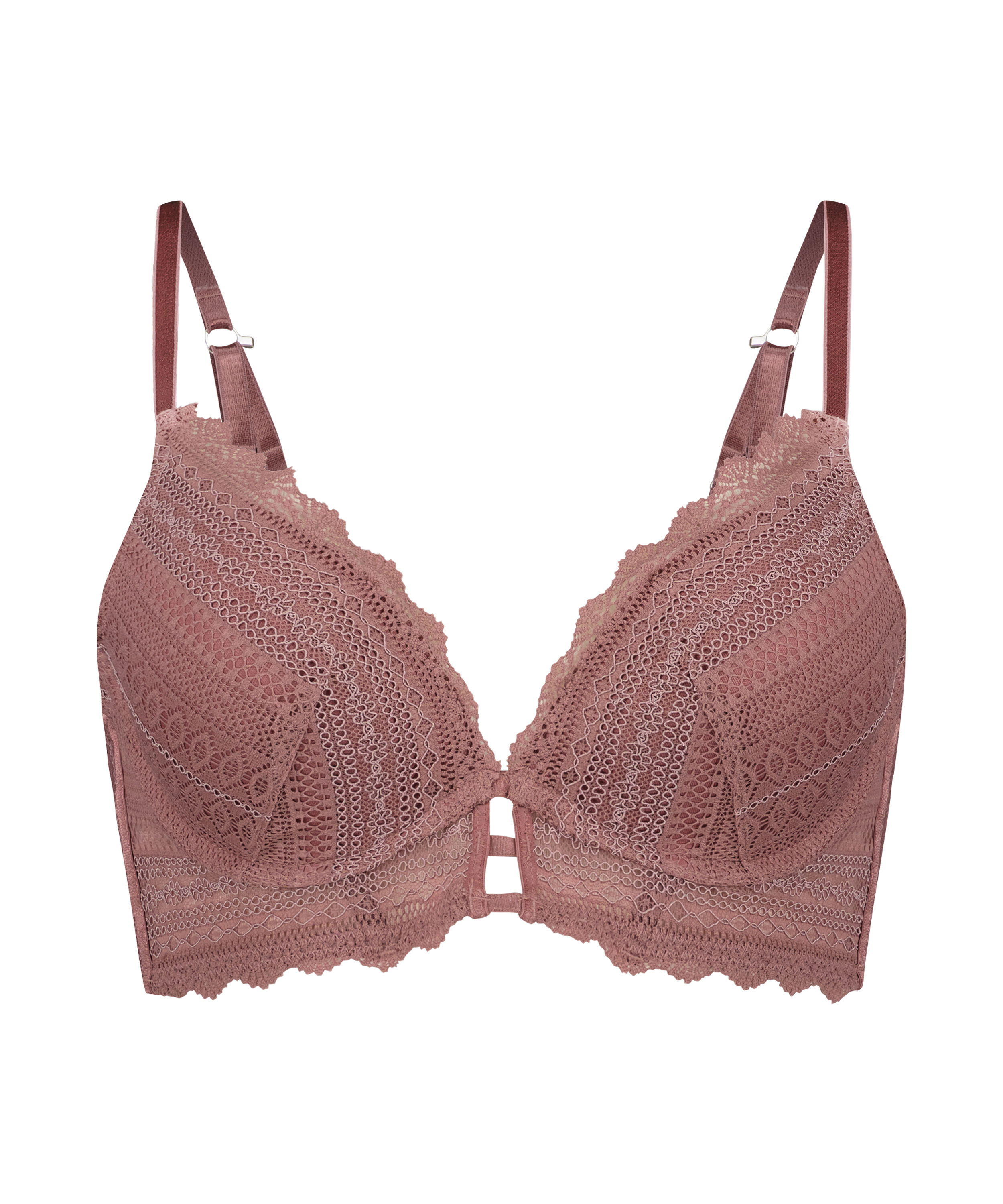 Chynna padded push-up longline underwired bra, Purple, main
