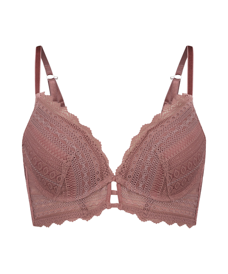 Chynna padded push-up longline underwired bra, Purple