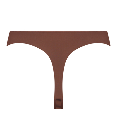 Invisible thong Stripe mesh , Brown
