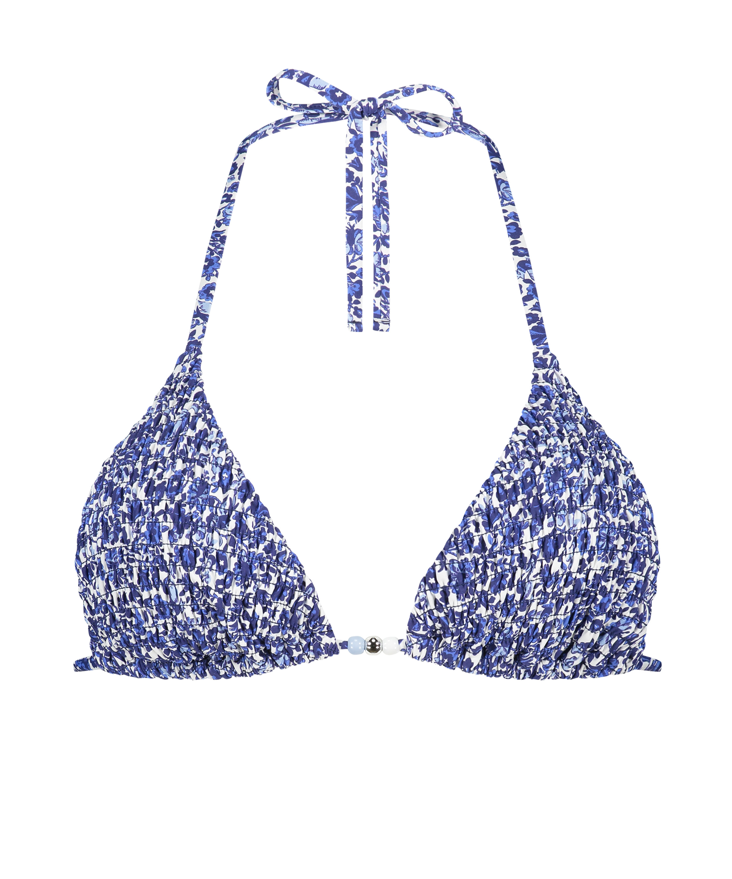 Lobos Triangle Bikini Top, Blue, main